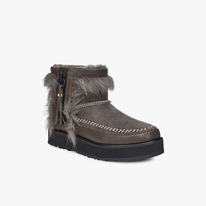 Ugg Fluff Punk Klassiska Stövlar Dam Svarta/Olivgröna (746903MIF)